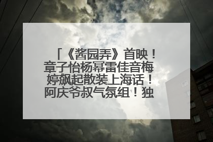 《酱园弄》首映！章子怡杨幂雷佳音梅婷飙起散装上海话！阿庆爷叔气氛组！独独没见他……
