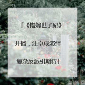 《错嫁世子妃》开播，汪卓成演绎复杂反派引期待