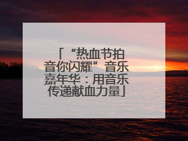 “热血节拍 音你闪耀”音乐嘉年华：用音乐传递献血力量