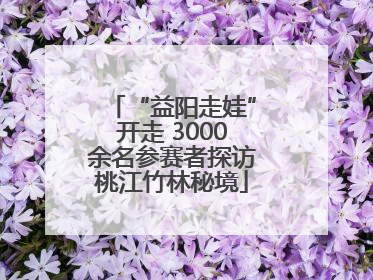 “益阳走娃”开走 3000余名参赛者探访桃江竹林秘境