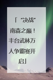 “决战”南森之巅！丰台武林万人争霸赛开启