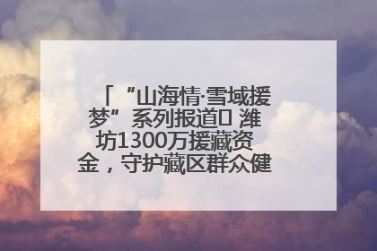 “山海情·雪域援梦”系列报道⑪ 潍坊1300万援藏资金，守护藏区群众健康“最后一公里”