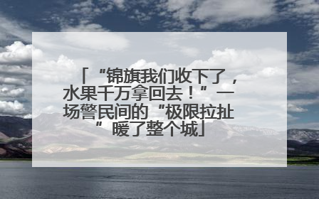 “锦旗我们收下了，水果千万拿回去！”一场警民间的“极限拉扯”暖了整个城
