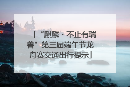 “麒麟・不止有瑞兽”第三届端午节龙舟赛交通出行提示