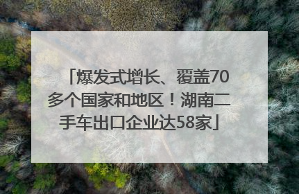 爆发式增长、覆盖70多个国家和地区！湖南二手车出口企业达58家