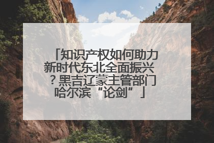知识产权如何助力新时代东北全面振兴？黑吉辽蒙主管部门哈尔滨“论剑”