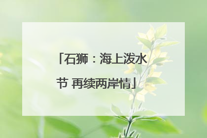 石狮：海上泼水节 再续两岸情