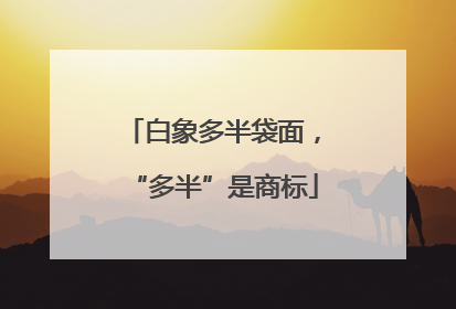 白象多半袋面，“多半”是商标