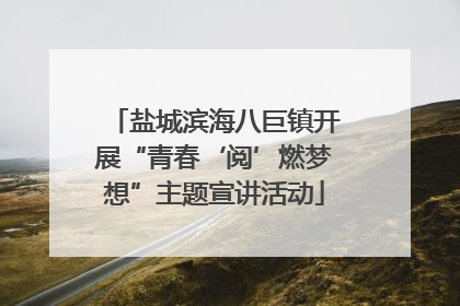 盐城滨海八巨镇开展“青春‘阅’燃梦想”主题宣讲活动
