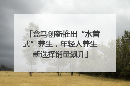 盒马创新推出“水替式”养生，年轻人养生新选择销量飙升