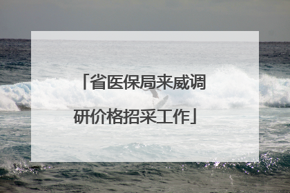 省医保局来威调研价格招采工作