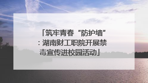 筑牢青春“防护墙”：湖南财工职院开展禁毒宣传进校园活动