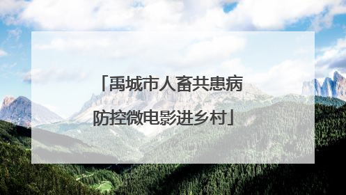 禹城市人畜共患病防控微电影进乡村