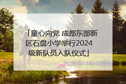童心向党 成都东部新区石盘小学举行2024级新队员入队仪式