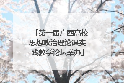 第一届广西高校思想政治理论课实践教学论坛举办