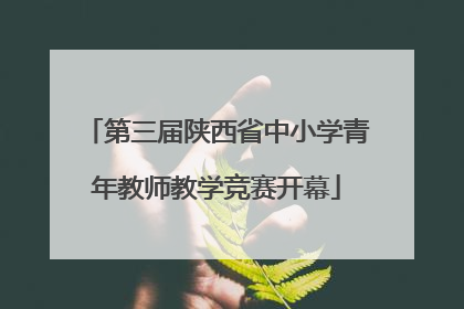 第三届陕西省中小学青年教师教学竞赛开幕