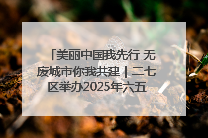 美丽中国我先行 无废城市你我共建｜二七区举办2025年六五环境日主题宣传活动