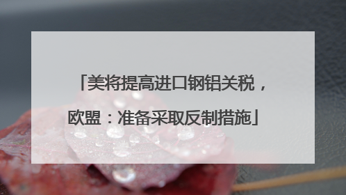 美将提高进口钢铝关税，欧盟：准备采取反制措施