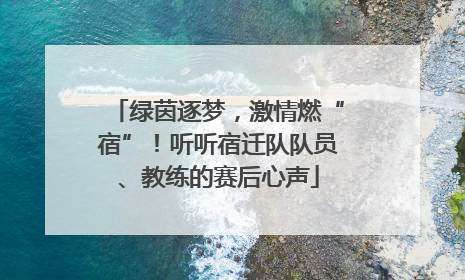 绿茵逐梦，激情燃“宿”！听听宿迁队队员、教练的赛后心声