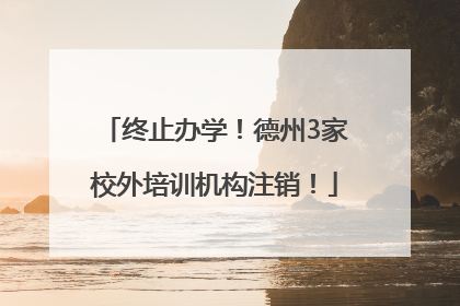 终止办学！德州3家校外培训机构注销！