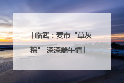 临武：麦市“草灰粽” 深深端午情