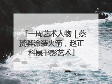 一周艺术人物｜蔡赟骅涂装火箭，赵正科展书影艺术