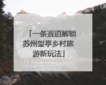 一条赛道解锁苏州望亭乡村旅游新玩法