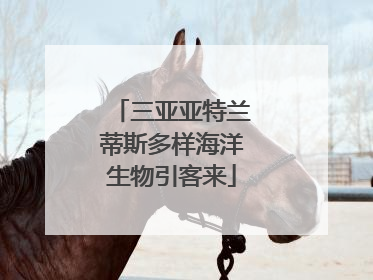 三亚亚特兰蒂斯多样海洋生物引客来