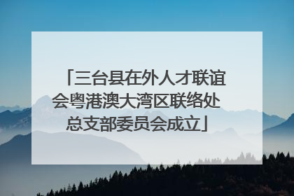 三台县在外人才联谊会粤港澳大湾区联络处总支部委员会成立