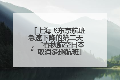 上海飞东京航班急速下降的第二天，“春秋航空日本”取消多趟航班