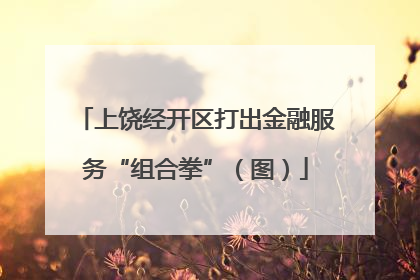 上饶经开区打出金融服务“组合拳”（图）
