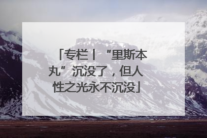 专栏丨“里斯本丸”沉没了，但人性之光永不沉没