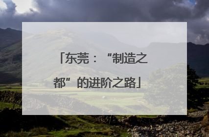 东莞：“制造之都”的进阶之路