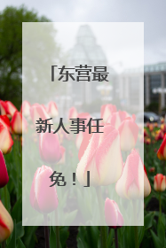 东营最新人事任免！