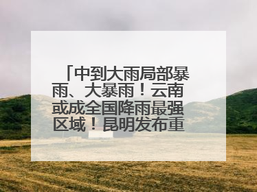 中到大雨局部暴雨、大暴雨！云南或成全国降雨最强区域！昆明发布重要天气预报！