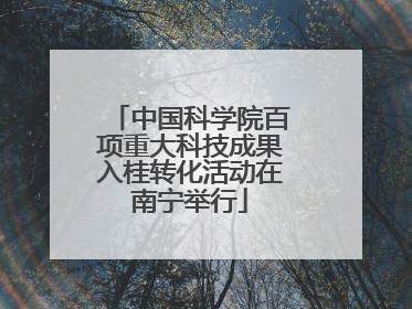 中国科学院百项重大科技成果入桂转化活动在南宁举行