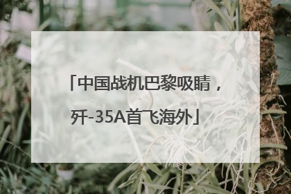中国战机巴黎吸睛，歼-35A首飞海外
