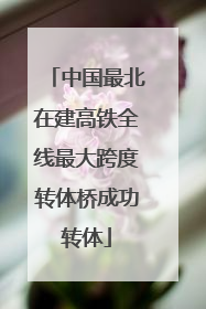中国最北在建高铁全线最大跨度转体桥成功转体