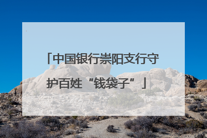 中国银行崇阳支行守护百姓“钱袋子”