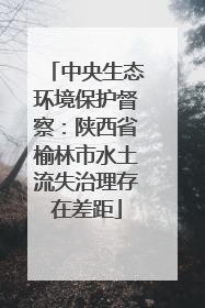 中央生态环境保护督察：陕西省榆林市水土流失治理存在差距