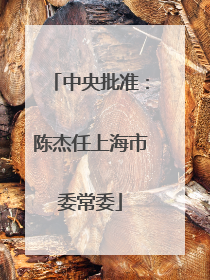 中央批准：陈杰任上海市委常委