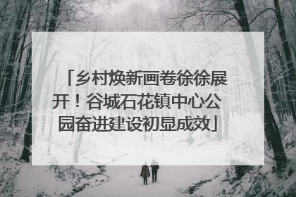 乡村焕新画卷徐徐展开！谷城石花镇中心公园奋进建设初显成效