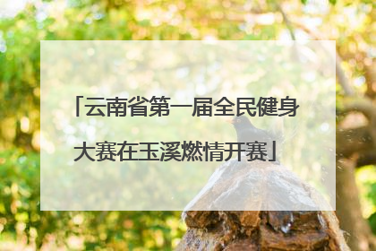 云南省第一届全民健身大赛在玉溪燃情开赛