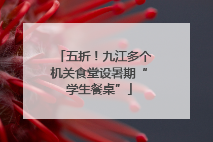 五折！九江多个机关食堂设暑期“学生餐桌”