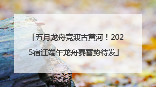 五月龙舟竞渡古黄河！2025宿迁端午龙舟赛蓄势待发