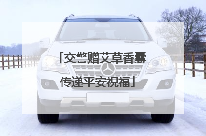 交警赠艾草香囊 传递平安祝福