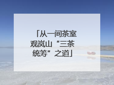从一间茶室观岚山“三茶统筹”之道