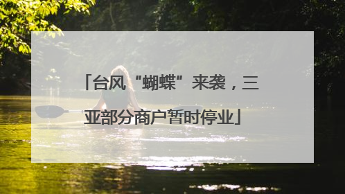 台风“蝴蝶”来袭，三亚部分商户暂时停业