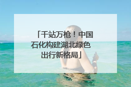 千站万枪！中国石化构建湖北绿色出行新格局