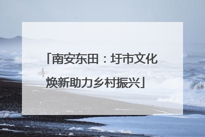 南安东田：圩市文化焕新助力乡村振兴